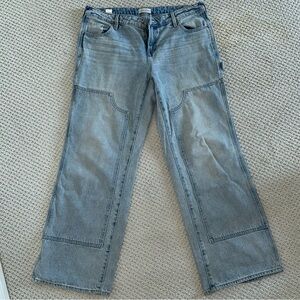 PacSun Low Rise Wide Leg Jeans Women’s 30 Blue Utility Carpenter Denim